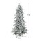 Prelit Snow Flocked Christmas Tree with Lights Pine Cones and Stand